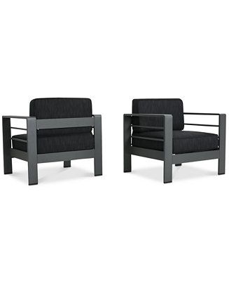 Noble House Madrid Outdoor Club Chairs (Set Of 2) - Macy's | Macy's