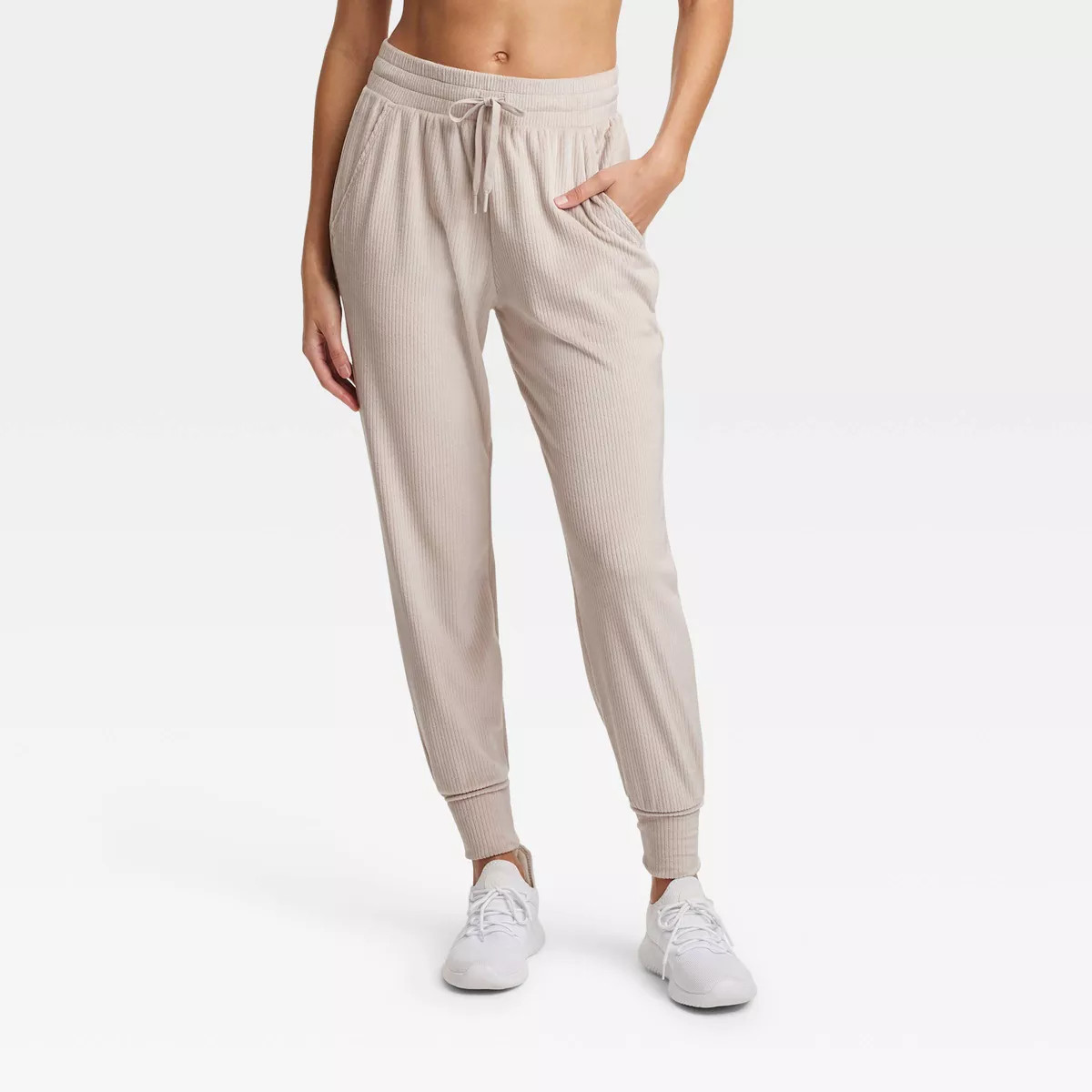 Women's Velour Ribbed Jogger Sweatpants - All In Motion™ | Target
