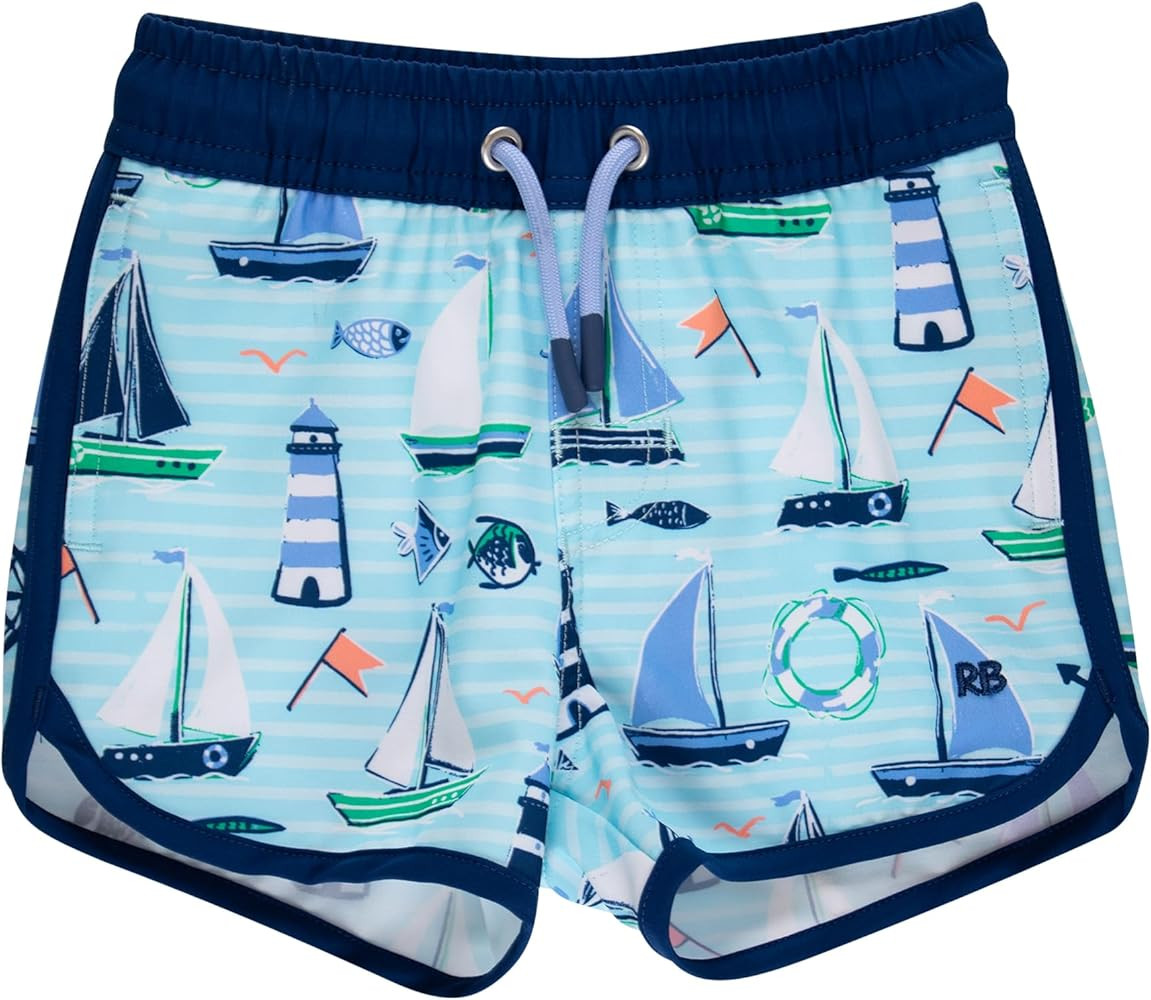 RUGGEDBUTTS Boys UPF50+ Sun Protected Stretch Dolphin Hem Swim Trunks | Amazon (US)