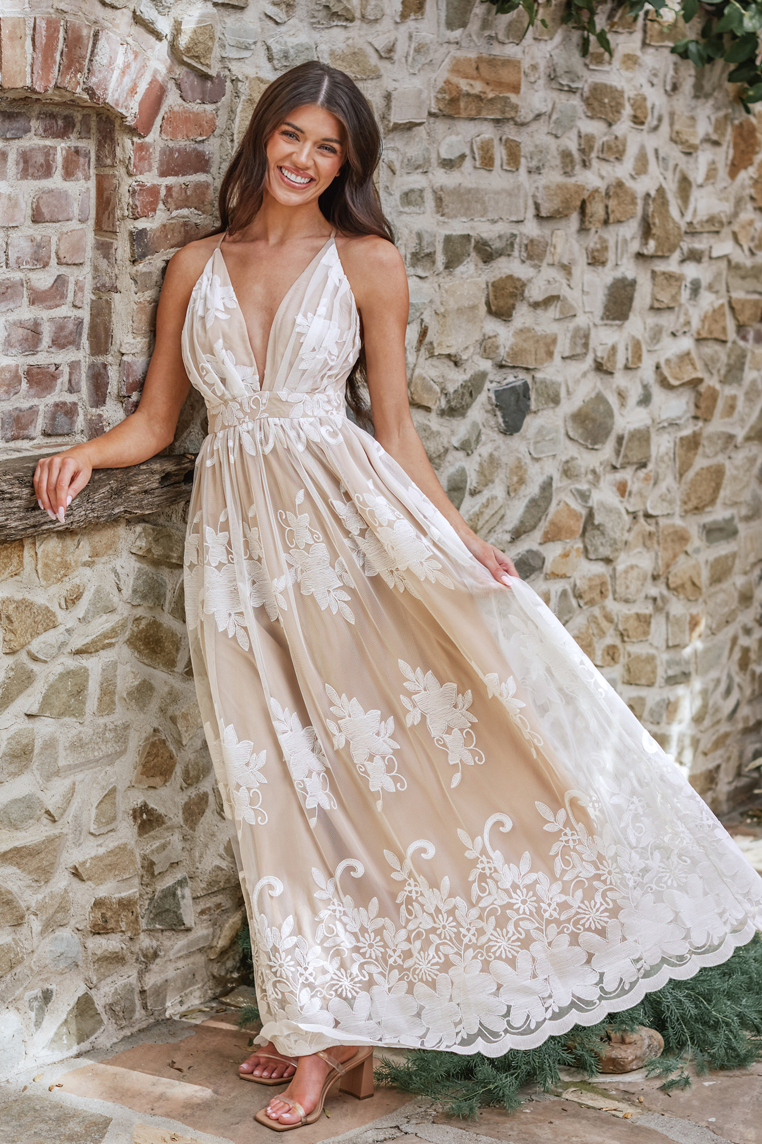 X Madison Love Cross Back Lace Maxi Dress | Cupshe US