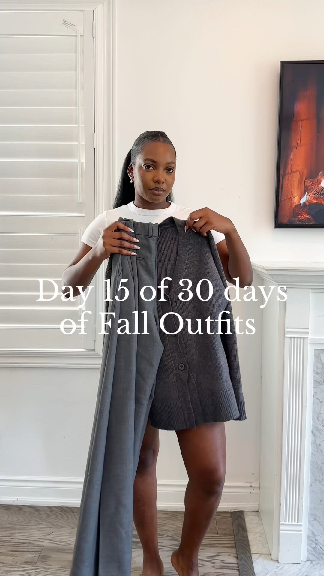 Straight leg pants and cardigan with pumps. 

#LTKcanada