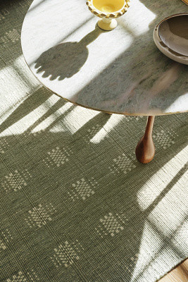 Drexton Geometric Wool Rug | Anthropologie (US)