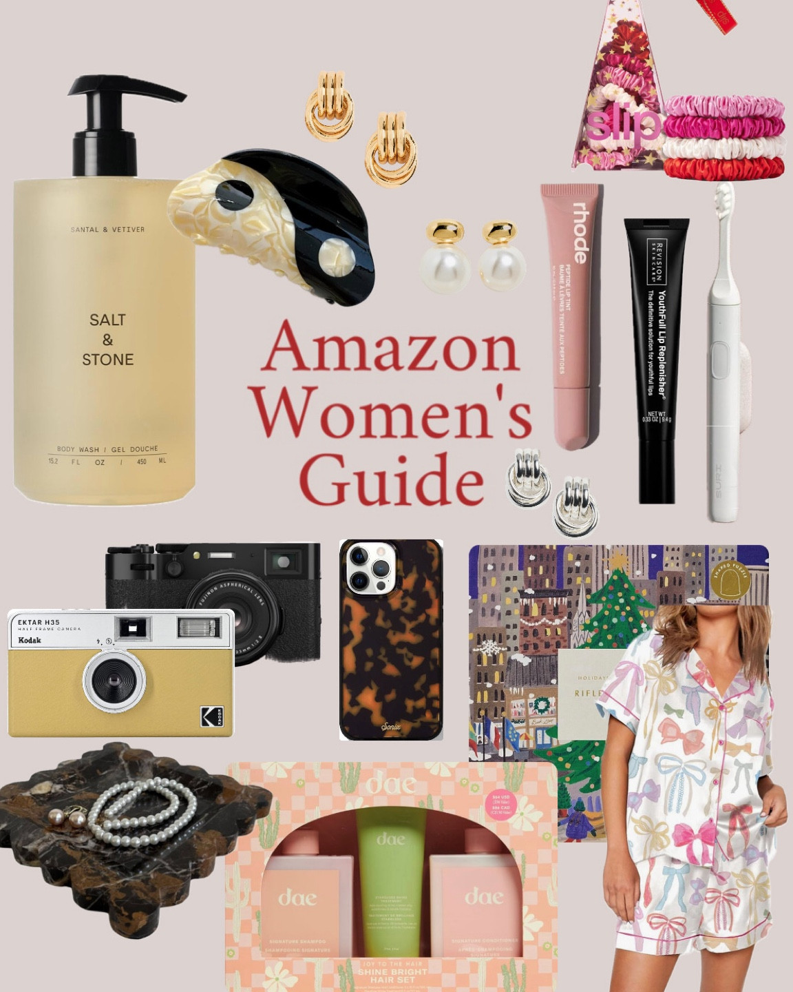 Amazon gifts, girls gifts, women’s gifts, film camera, stocking stuffers, pajamas, girls pajamas, womens pajamas, those, lip treatment, tooth brush, heaven mayhem, Black Friday, claw clip, dae, rhode, hair scrunchies, womens sale, womens stocking stufferss

#LTKFindsUnder50 #LTKCyberWeek #LTKHoliday