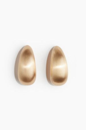 Chunky dome earrings - Gold-coloured - Ladies | H&M GB | H&M (UK, MY, IN, SG, PH, TW, HK)