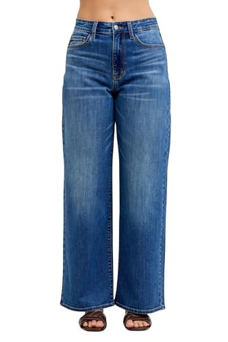 Judy Blue High Waist Wilhelmina Baggy Jeans, Inseam 31" Blue | Amazon (US)