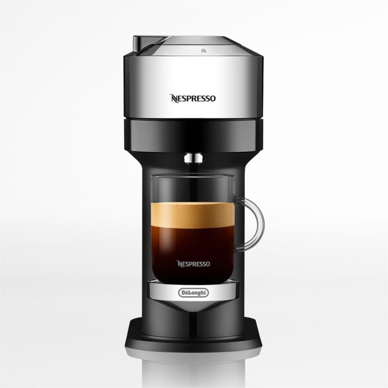 Nespresso by De'Longhi Chrome Vertuo Next Deluxe + Reviews | Crate & Barrel | Crate & Barrel