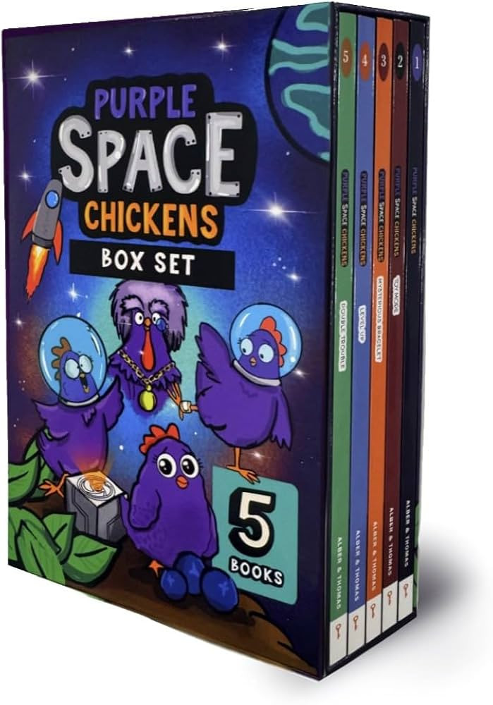 Purple Space Chickens: 5 Book Box Set (Dyslexia-Friendly, Funny, Illustrated Chapter Books for Ki... | Amazon (US)