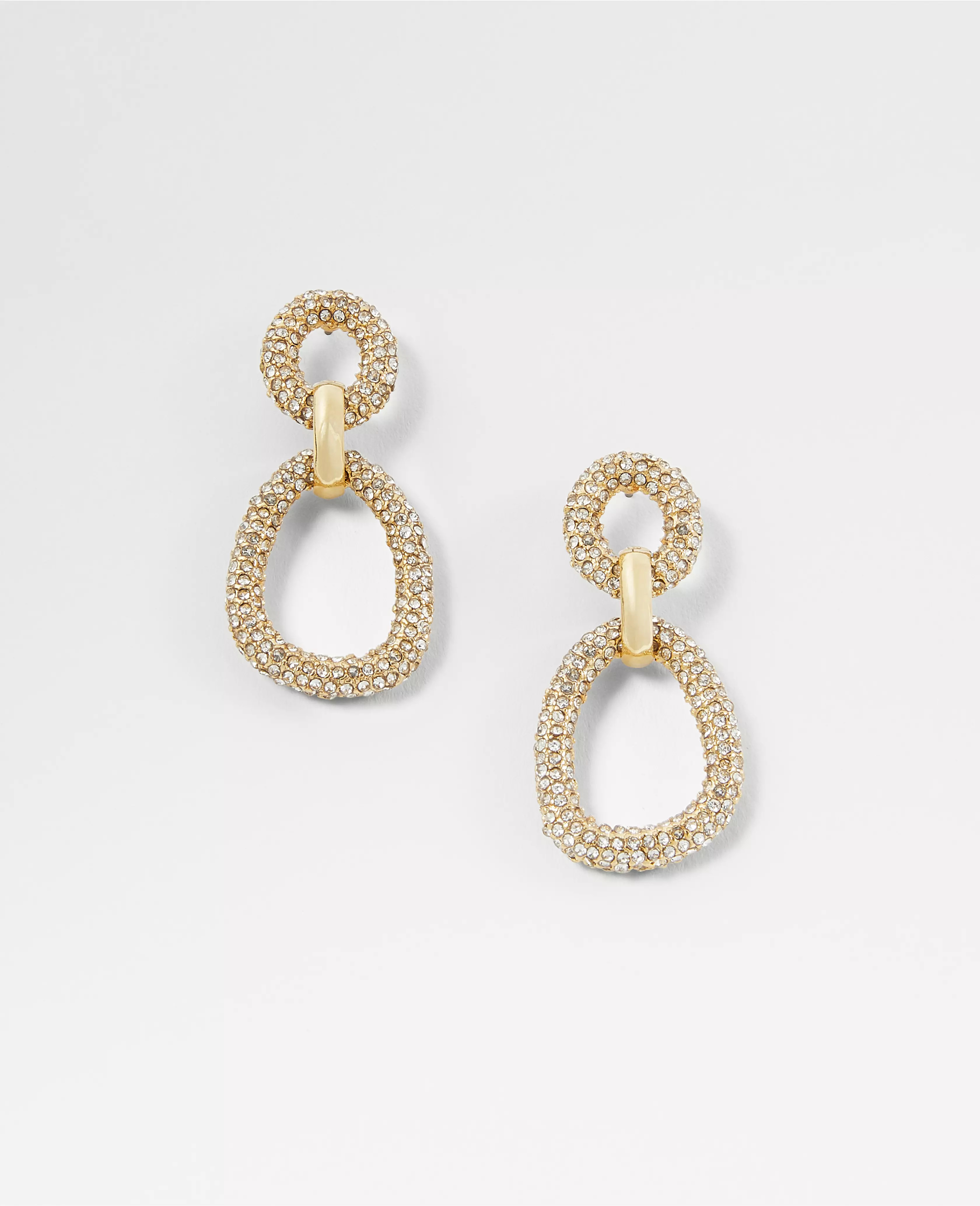 Pave Link Drop Earrings | Ann Taylor (US)