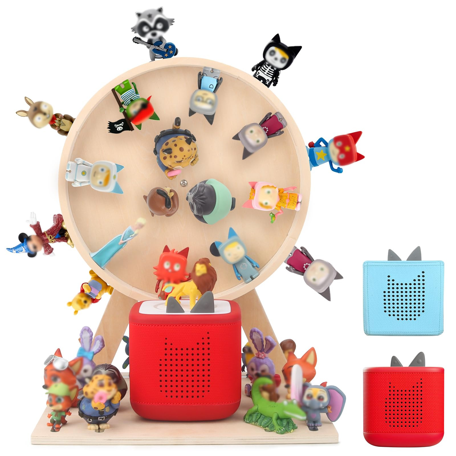 DIY Ferris Wheel Organizer for Tonie Figures, Holds 80+, 360° Rotating Wooden Shelf Compatible w... | Amazon (US)