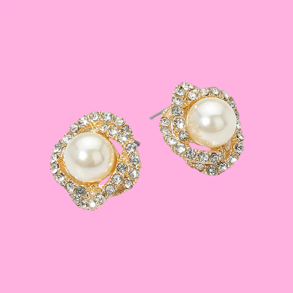 The Rona Pearly Sparkle Stud | Teggy French