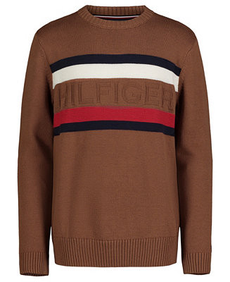 Tommy Hilfiger Toddler and Little Boys Ottoman Stripe Crewneck Sweater - Macy's | Macy's