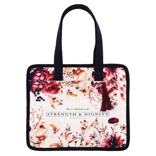 Faithworks Bible Covers - Women's Floral Zippered Tote Style Cover for Bibles, 6" x 9", Strength & Dignity | Amazon (US)
