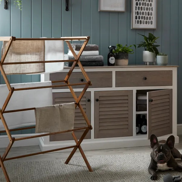 Acacia Wood Concertina Airer | Dunelm (migrated)