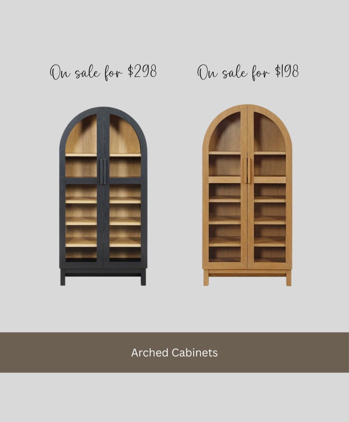 Great deals on these arched cabinets!




#LTKHome
