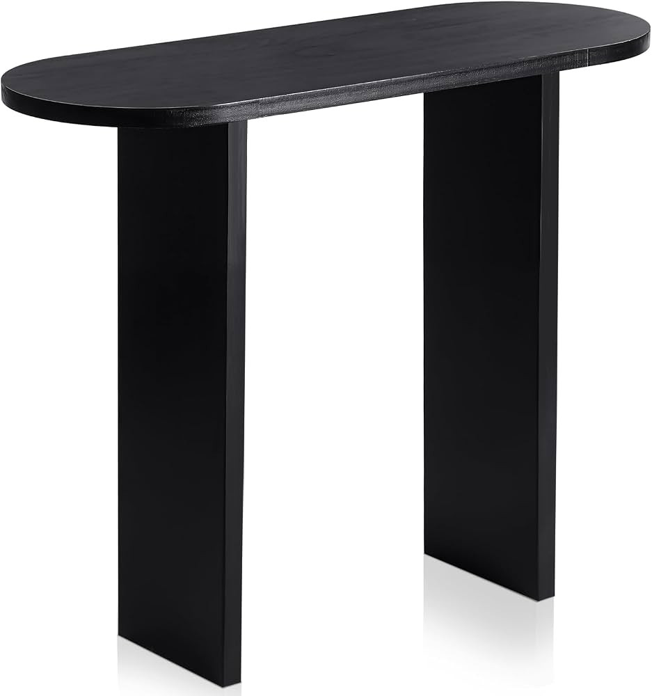 Modern Console Table Oval Entry Table 31.5 x 11.8 Inch Wood Hallway Table Narrow Entry Table Skin... | Amazon (US)