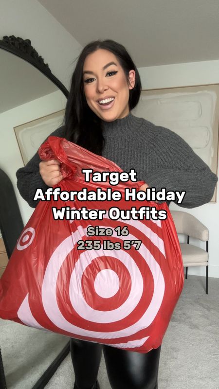 Sharing 3 affordable @target holiday outfits #ad, which winter look is your favorite? @targetstyle has you covered from cozy sweaters, glitzy dresses, and edgier faux leather! #targetpartner #target 


#LTKHoliday #LTKcurves