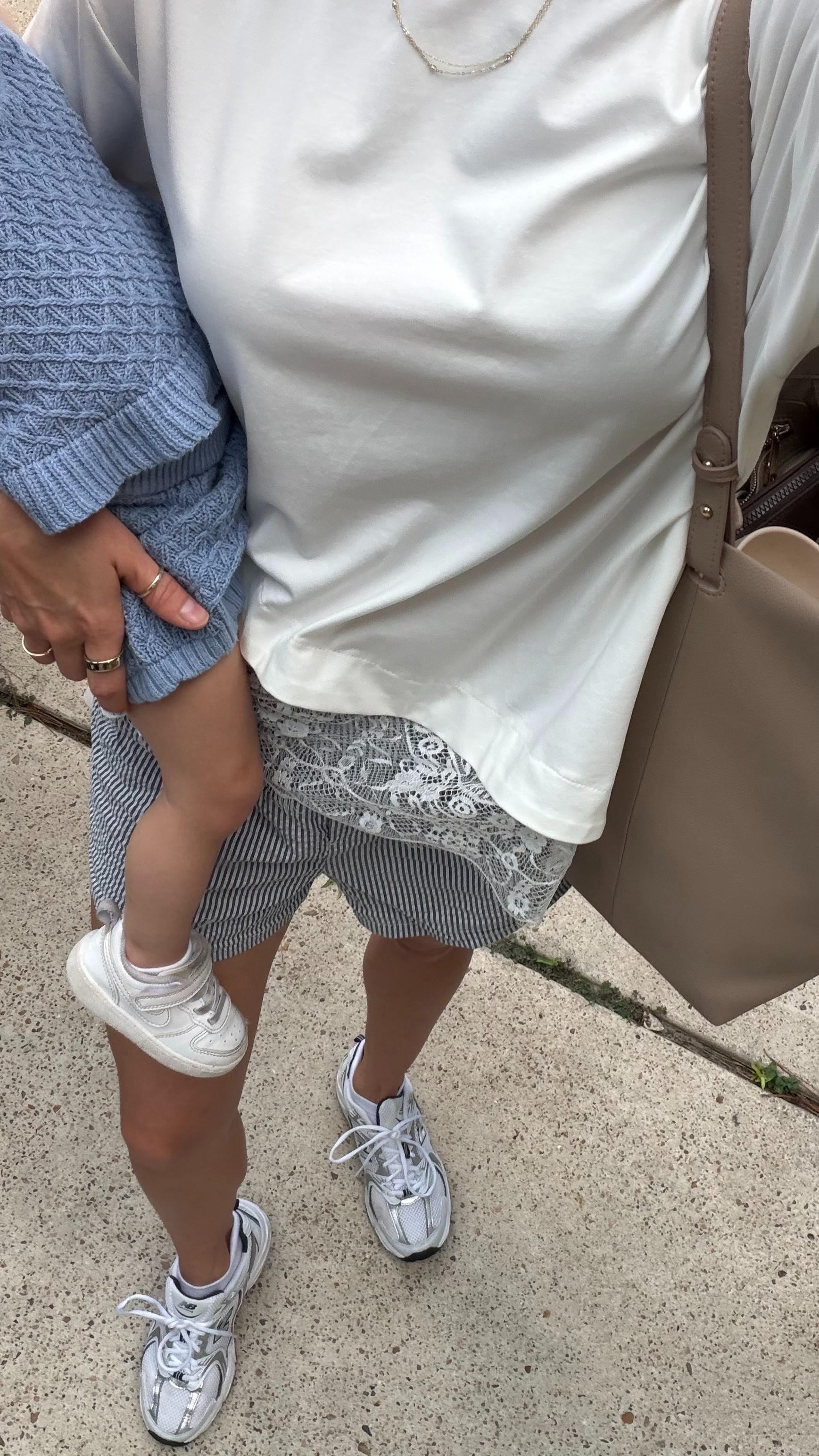 Cute, casual mom outfit for running errands! Wearing small in everything!  

 #LTKootd #LTKmomlife #LTKBaby