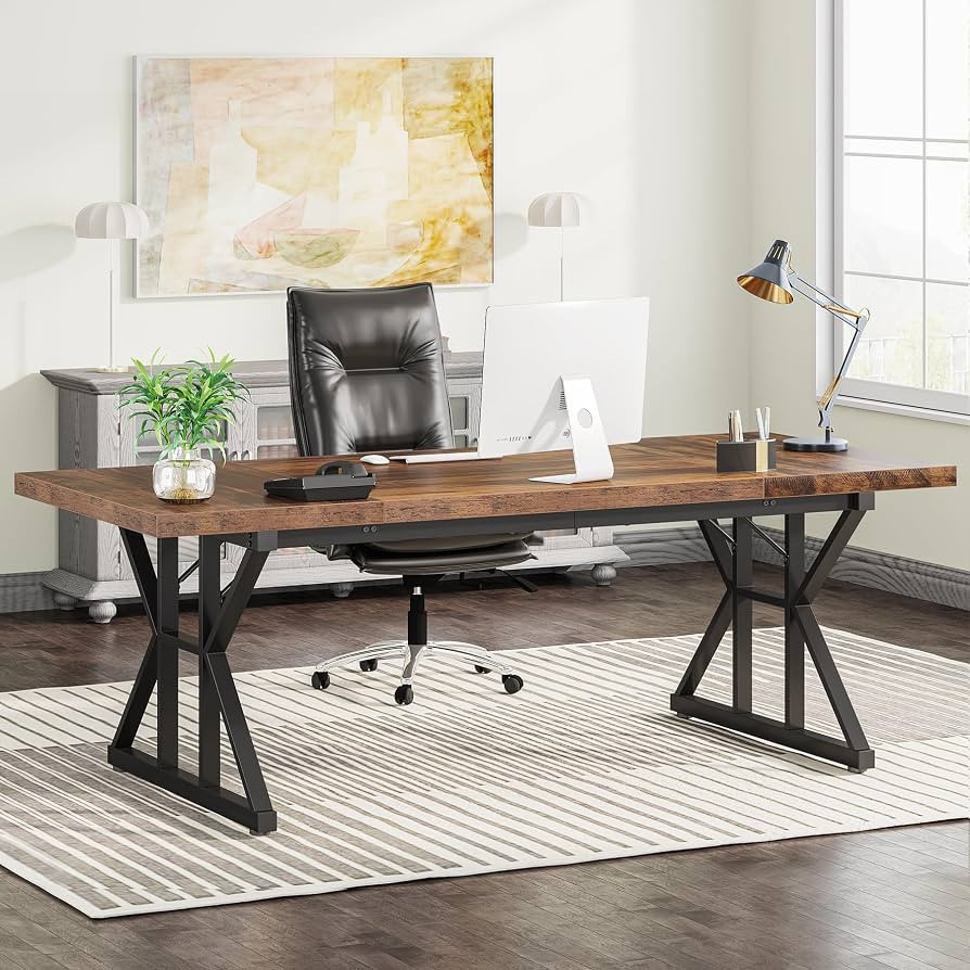 Tribesigns 70.8-Inch Executive Desk, Large Computer Office Desk Workstation, Modern Simple Style ... | Amazon (US)