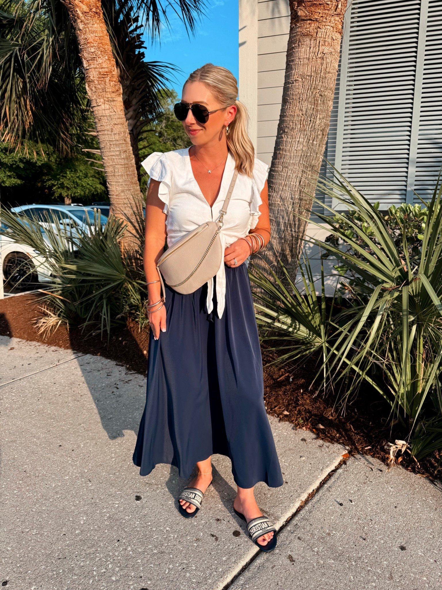 Dinner OOTD 🫶🏻 Similar tops linked (mine is 3+ years old from Abercrombie)—size small skirt, bag is 30% OFF!

Beach outfits, spring outfits, summer outfits, Gigi New York 

#LTKdayinmylife #LTKgrwm #LTKSaleAlert