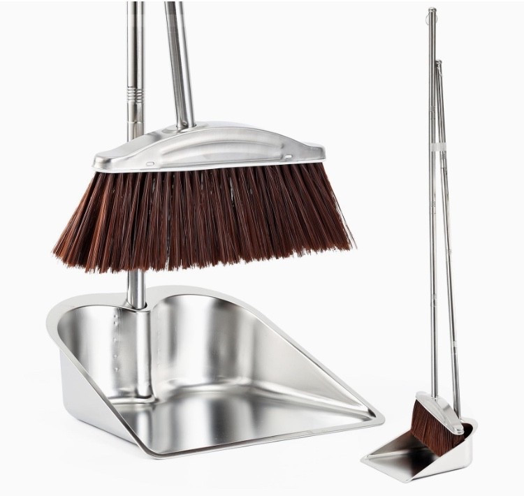 Not just a broom and dustpan, it’s an aesthetic piece! ✨😊 Home decor. Chrome home decor. Stainless steel. Trending home decor. Interior styling. 

#LTKFindsUnder50 #LTKHome #LTKStyleTip