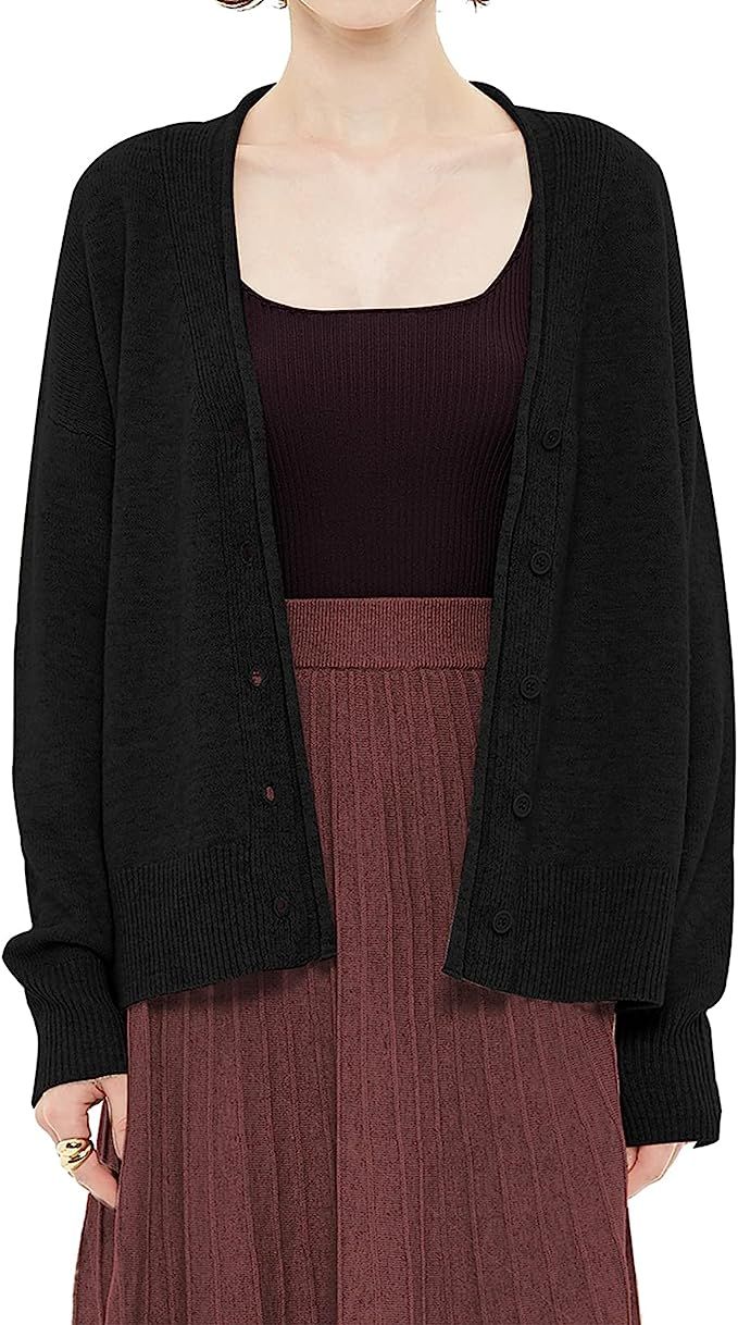DIVASKY Women’s Button Down Cardigan Sweater Casual Long Sleeve Wool Blend Cardigans | Amazon (US)