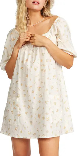 Billabong Sea Through Me on the Shore Cotton & Linen Minidress | Nordstrom | Nordstrom