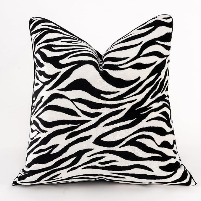 1pc luxury palace royal contemporary pillow cover,zebra-stripe black and white animal pattern sin... | Amazon (US)