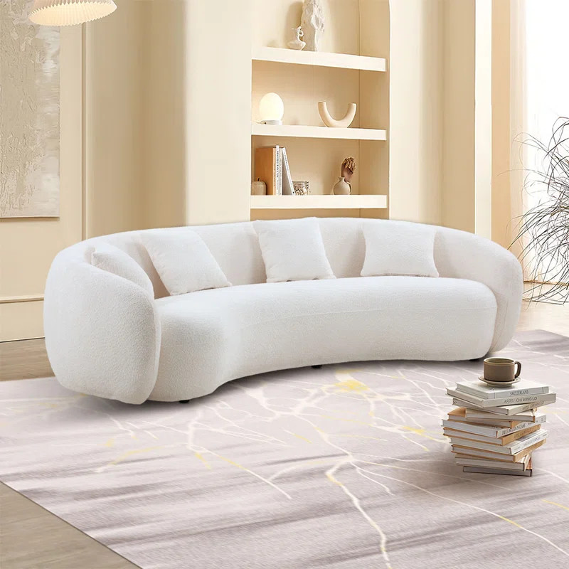 Shaleine 101.4" Round Arm Curved Sofa | Wayfair North America