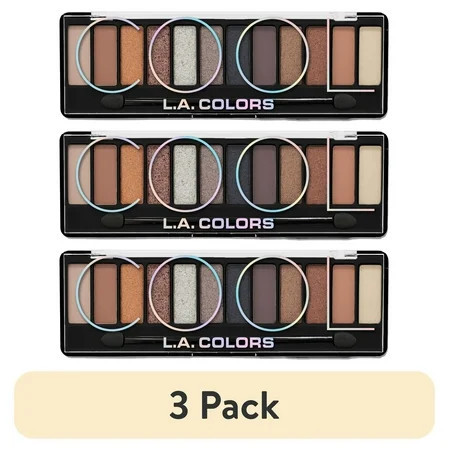 (3 pack) L.A. COLORS Color Vibe 12 Color Eyeshadow Palette Ultra-Buttery & Vibrant Cool 0.30 oz | Walmart (US)