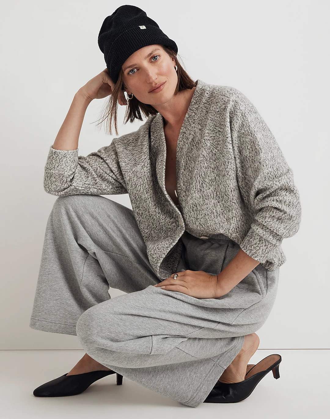 Brushed Bouclé Raglan-Sleeve Cardigan | Madewell