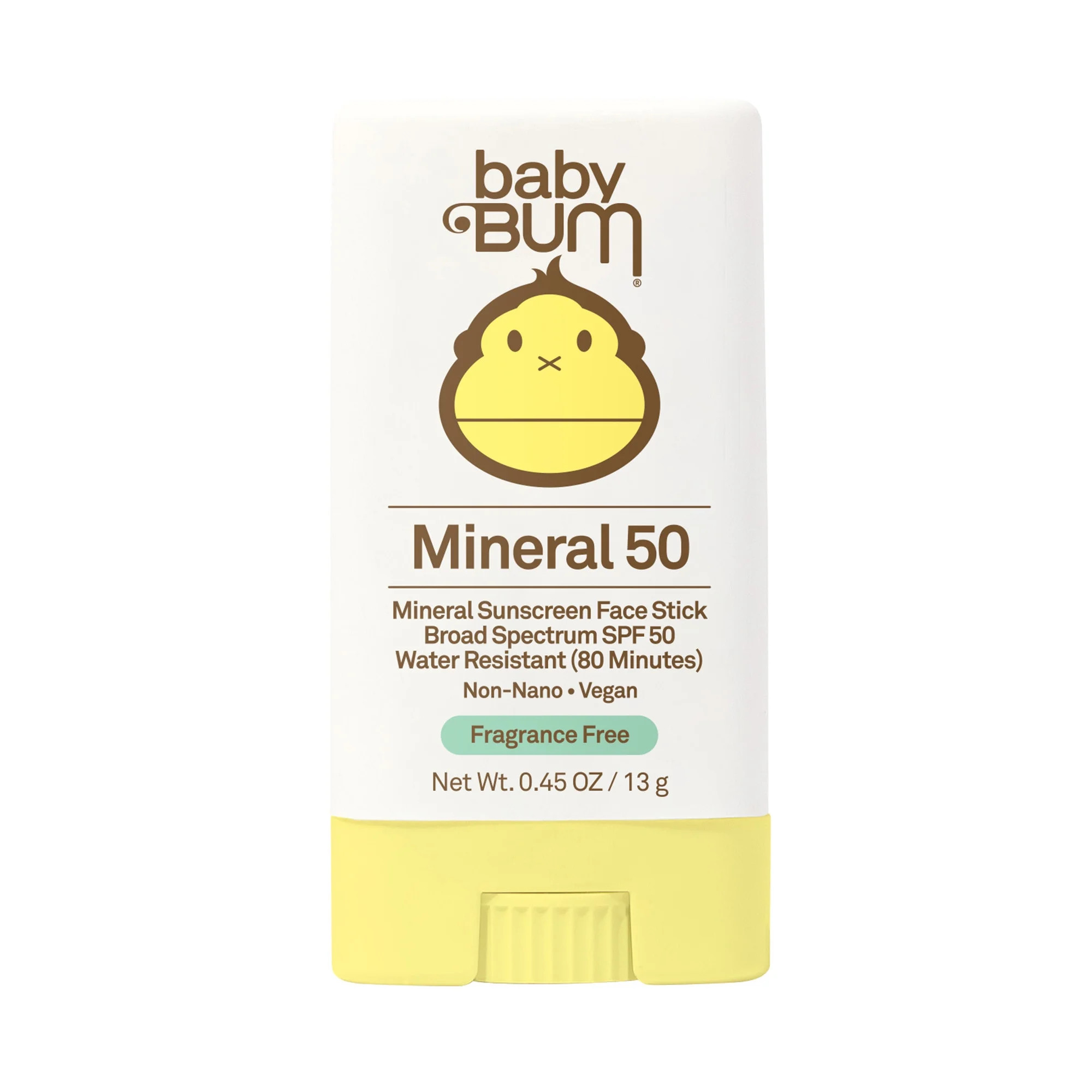 Sun Bum Baby Bum Mineral Sunscreen Face Stick, SPF 50, Fragrance Free, 0.45oz | Walmart (US)