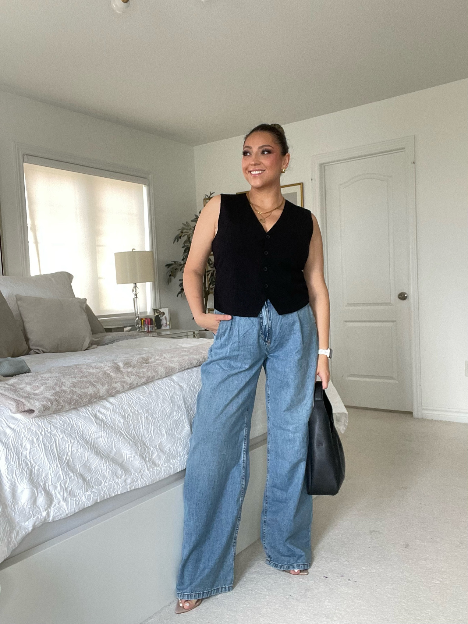 Pre fall outfit idea ❤️

Pulling basics from my closet and styling them together for a chic and simple fall outfit✨🫶

Perfect for an event, date night, or work outfit💕









Fall basics, fall must haves, fall fashion, fall outfit, fall outfit ideas, capsule wardrobe, denim, midsize fashion, work outfit, date night outfit idea, fall date night, pre fall outfit, vest, black vest, chic style, chic outfit, Karla Kazemi.

#LTKfindsunder50 #LTKSeasonal #LTKstyletip