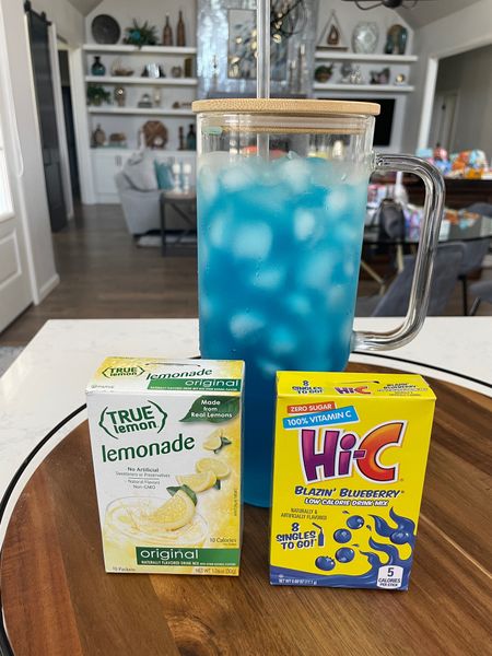 Smarties water using a Hi-C Blazin Blueberry packet and a Tru Lemon Lemonade packet  

#LTKfamily #LTKFind #LTKunder50