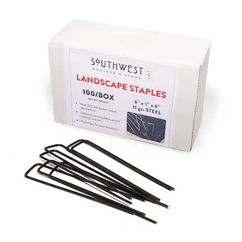 Southwest Boulder & Stone Heavy Duty 6-Inch Black Metal Garden Stakes (100-Pack) - 11 Gauge Steel... | Lowe's