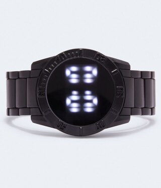 Round Matte Metal Digital Watch | Aeropostale