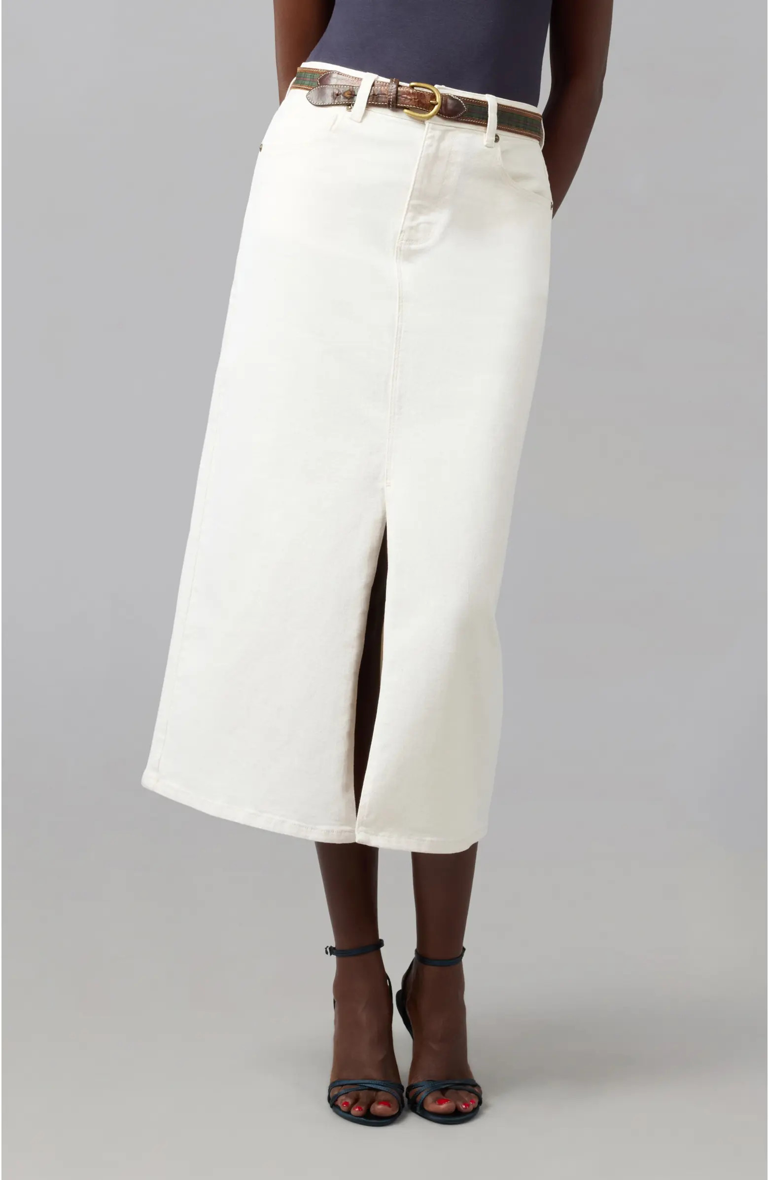 Lola Denim Halston High Rise Maxi Skirt | Nordstrom | Nordstrom