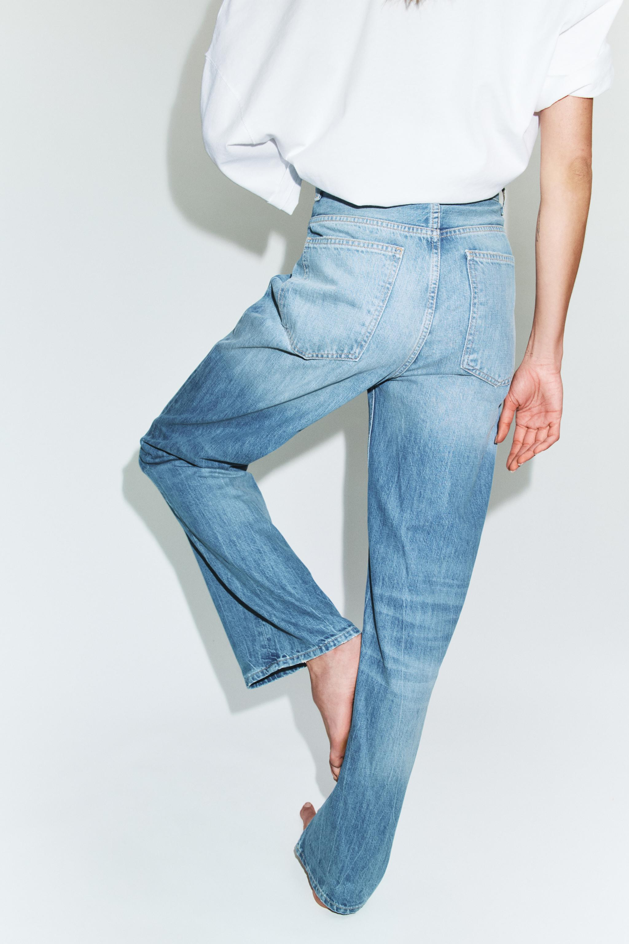 TRF HIGH WAIST STRAIGHT WIDE JEANS | Zara US