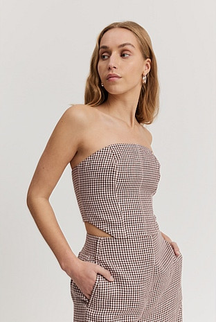 Organically Grown Linen Yarn Dyed Strapless Bodice | Country Road