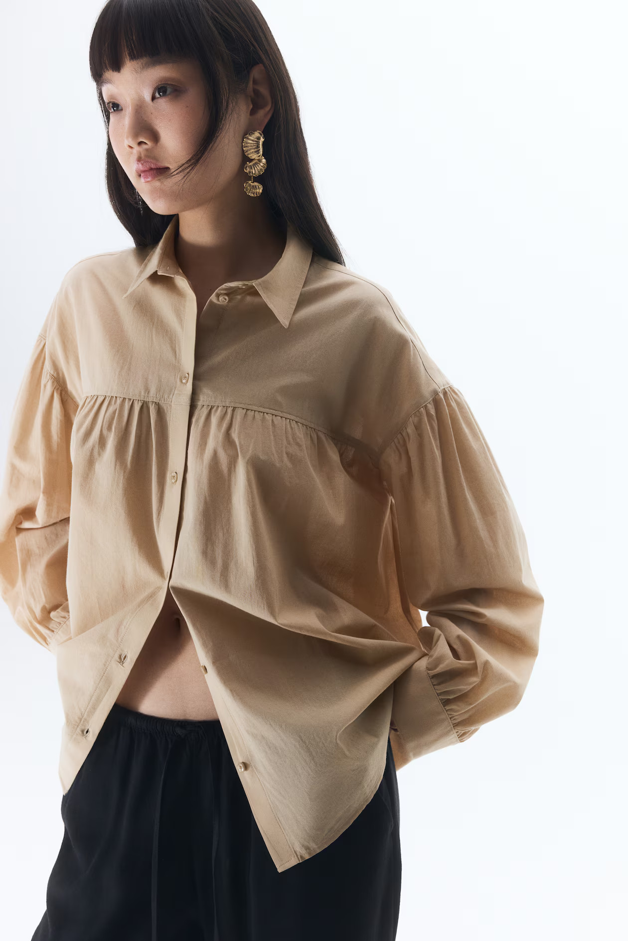 Oversized cotton shirt | H&M (UK, MY, IN, SG, PH, TW, HK)