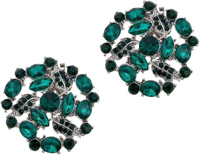 MLAVXCC Fashion Women's Rhinestones Shoes Decoration Wedding Party Shoe Clips, 2 Pcs Multi Color | Amazon (US)