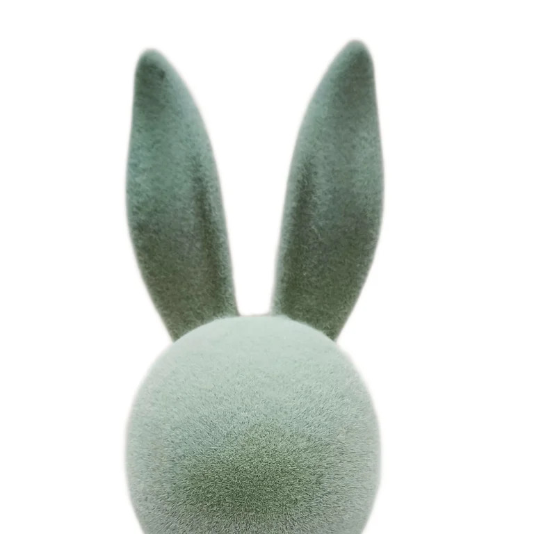 Flocked Bunny Tabletop Decoration, Green, 16", Easter by Way To Celebrate | Walmart (US)