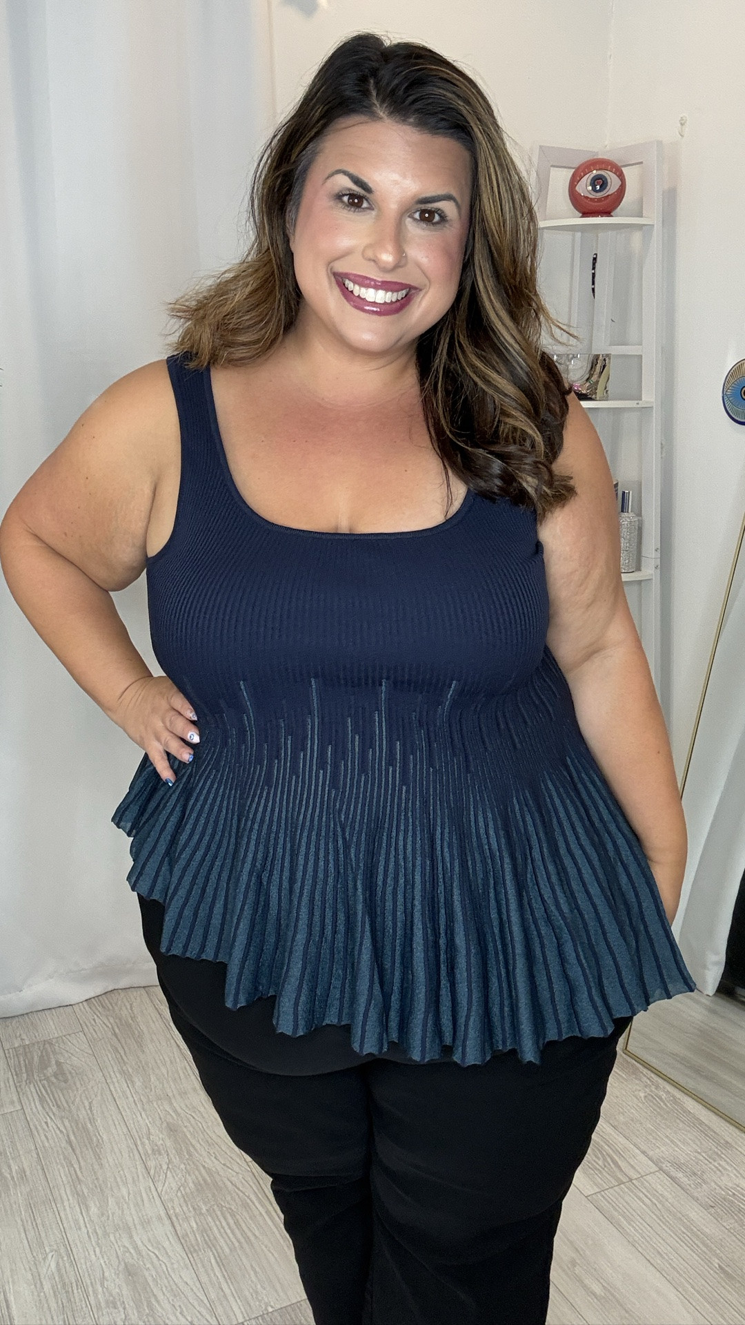 Wearing the size 18/20 in the top

Bottoms are old so I linked a similar pair for you

#LTKPlusSize #LTKOver40