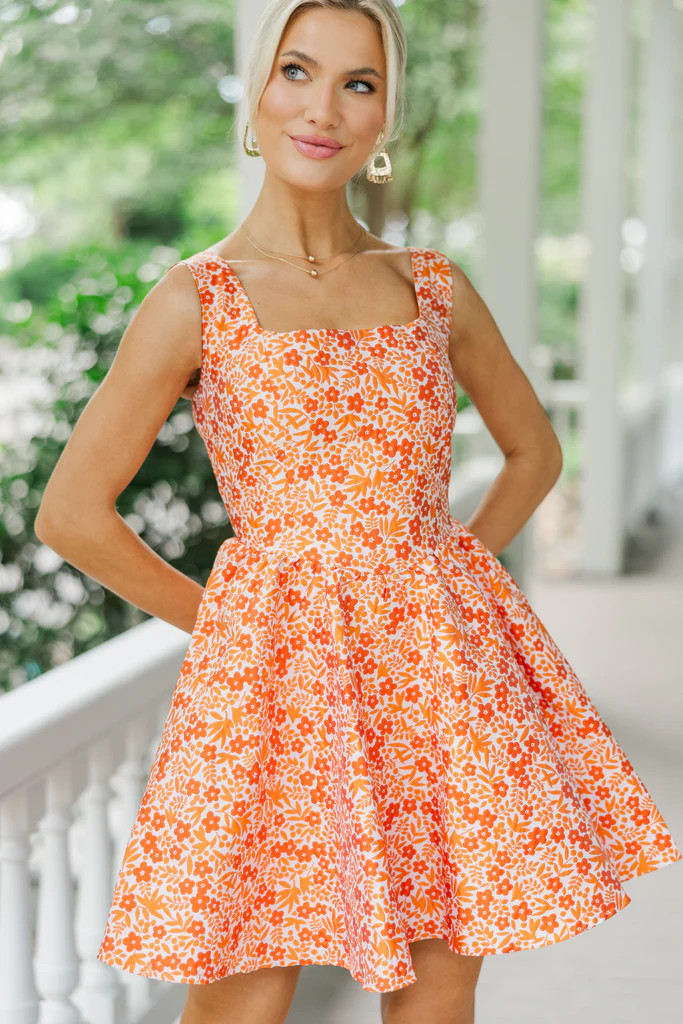 Peachy Keen Ditsy Floral Mini Dress | The Mint Julep Boutique
