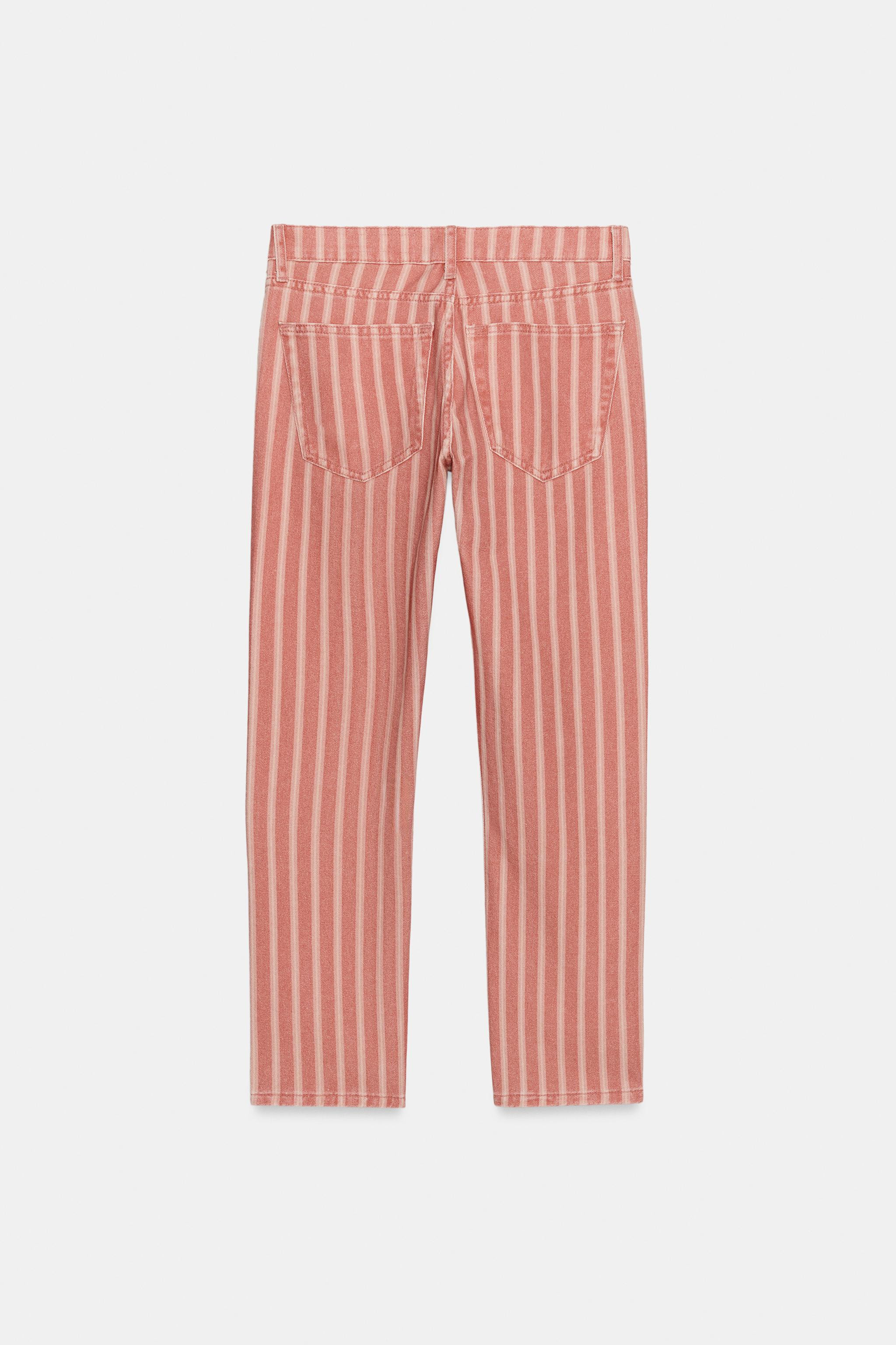 ZW COLLECTION MID-RISE STRIPED SLIM JEANS | Zara US
