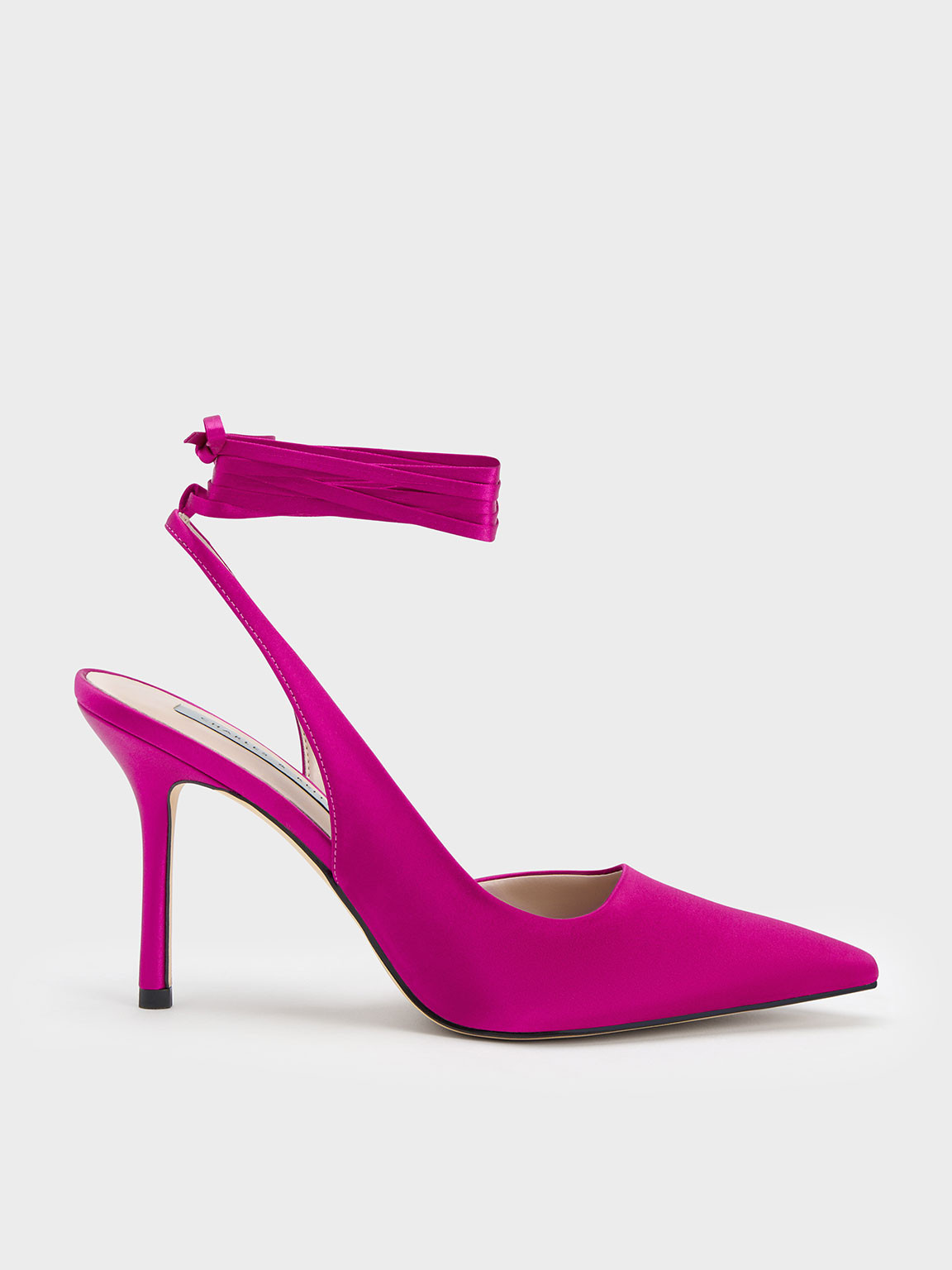 Fuchsia Tie-Around Slingback Pumps | CHARLES & KEITH | Charles & Keith CA