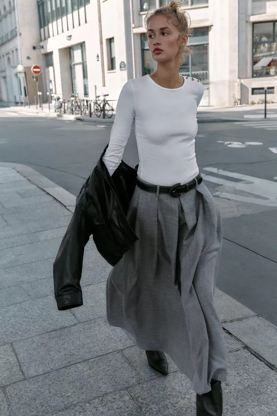 RIBBED BUTTON T-SHIRT | Zara US