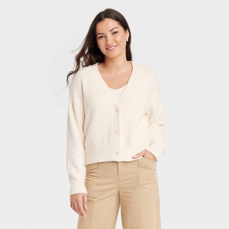 Women's Fuzzy Cardigan - A New Day™ | Target