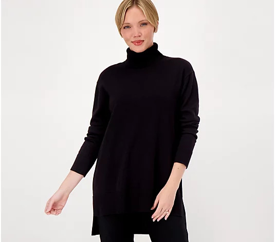 Girl With Curves Turtleneck Tunic Sweater - QVC.com | QVC