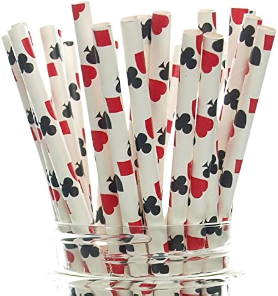 Magic Party Straws, Playing Cards Design (25 Pack) - Magician Birthday Party Supplies, Magic Tric... | Amazon (US)