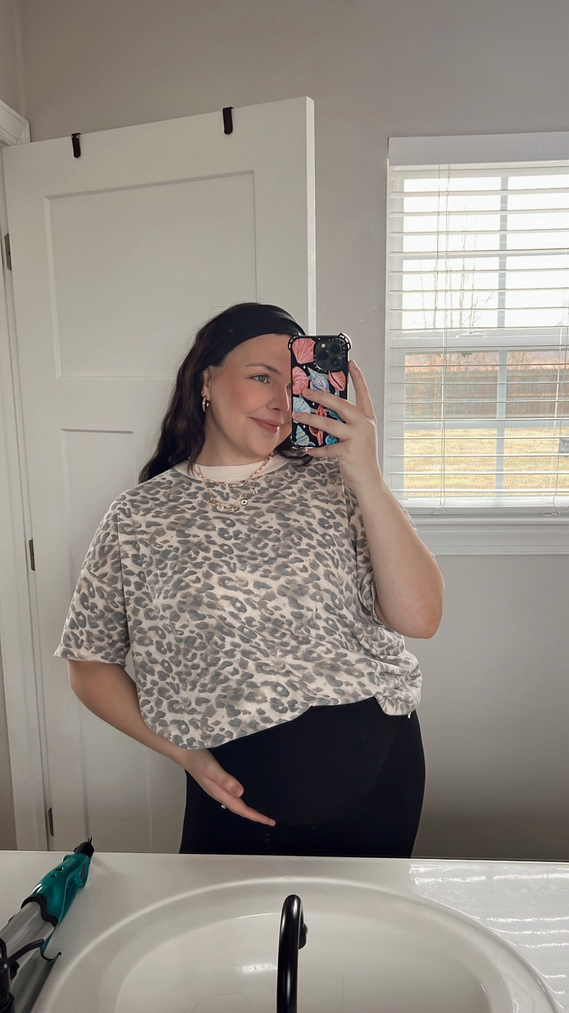 perfect oversized shirt for pregnancy and postpartum!! Wearing a size large and size small in maternity leggings #aerie #pregnancyoutfit 

#LTKSaleAlert #LTKBump #LTKmomlife